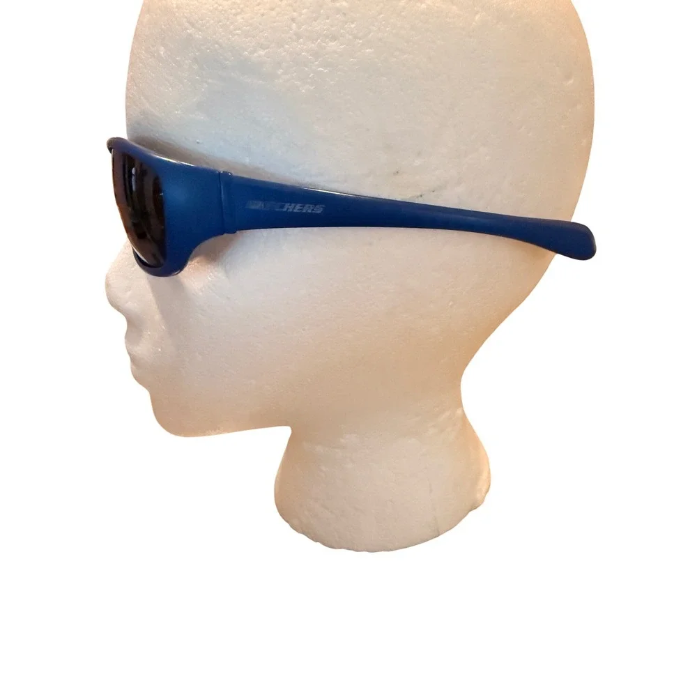 Skechers Blue Wrap Sunglasses‎ Sporty Y2K Shield Retro Activewear Shades